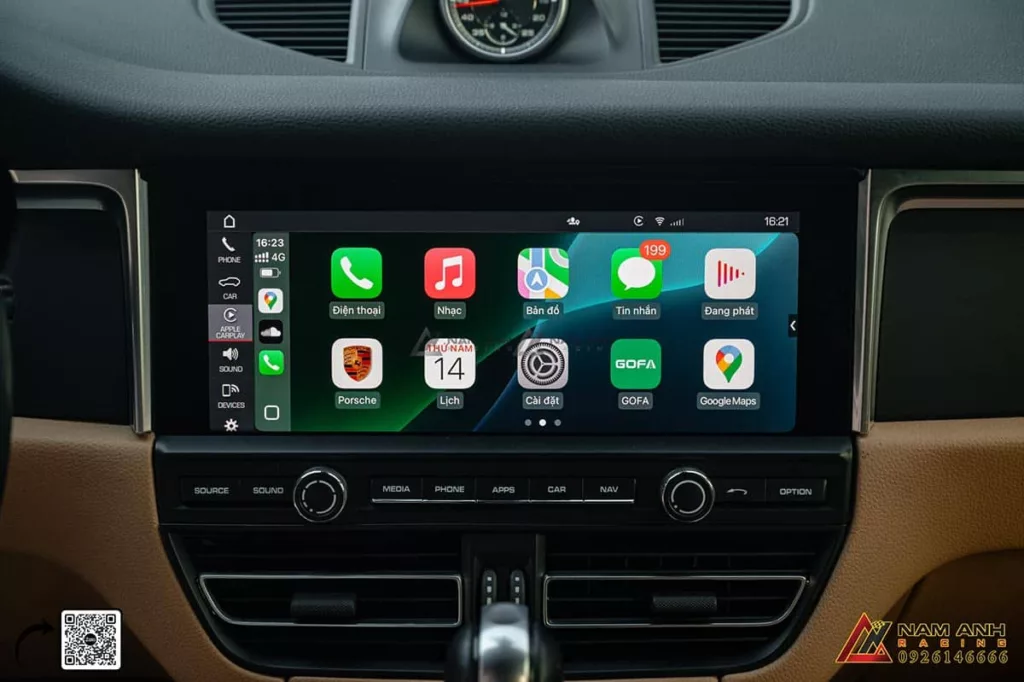 Hệ thống màn hình giải trí 10.1inch chính hãng Porsche Macan