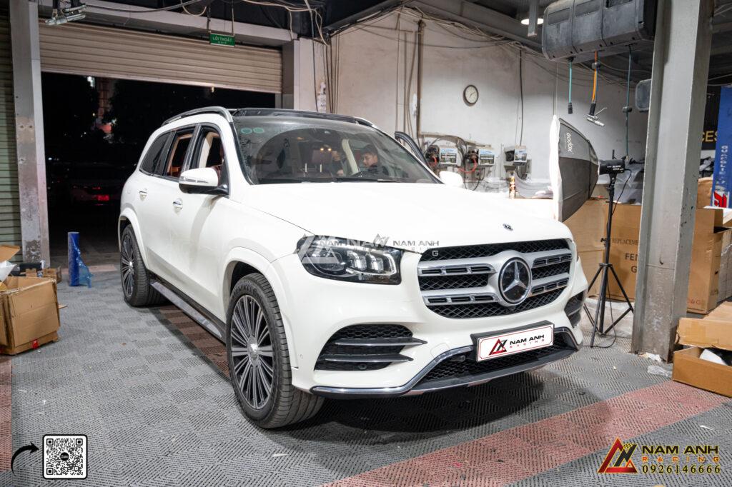 Những hạng mục nâng cấp Mercedes GLS450 bọc da style Maybach, lắp phanh khoảng cách ACC, trims Maybach, mát ghế hàng ghế trước, tablet hàng 2