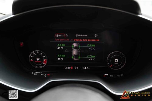 Cảnh báo sớm tình trạng lốp non hoặc quá căng cho Audi TT, hỗ trợ lái xe an toàn hơn.