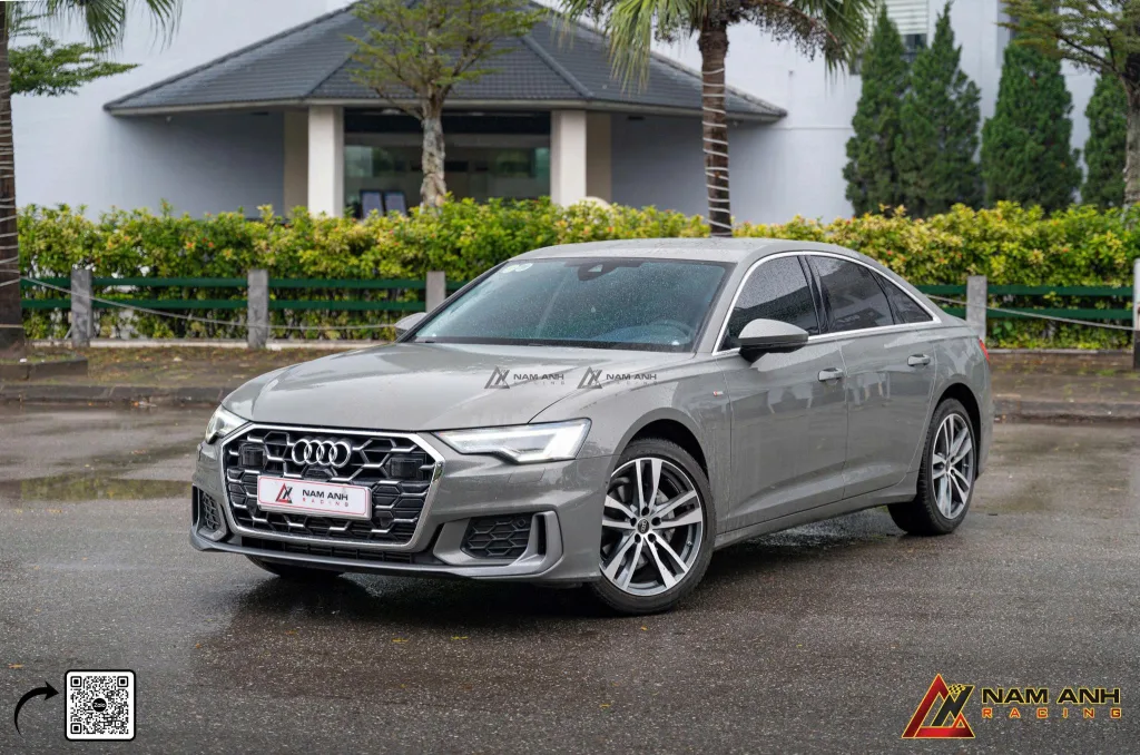 Audi A6 nâng cấp hệ thống LED nội thất, loa Bang & Olufsen, áp suất lốp, loa thò thụt táp lô, LED đèn hậu chạy ngang kéo dài