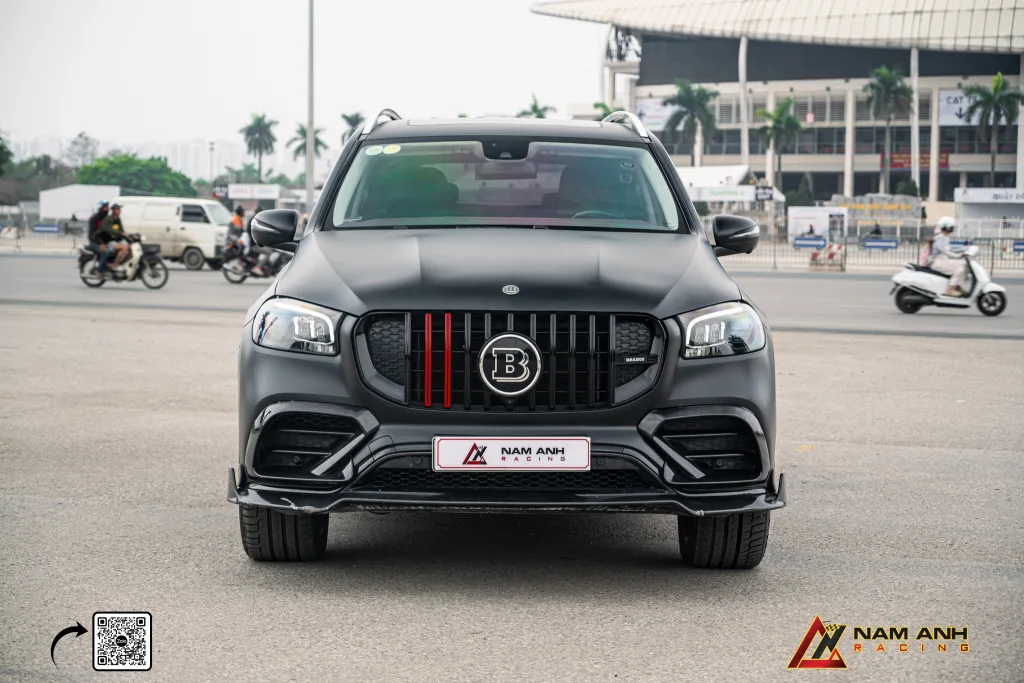 Mercedes GL up GLS Brabus dán đen mờ