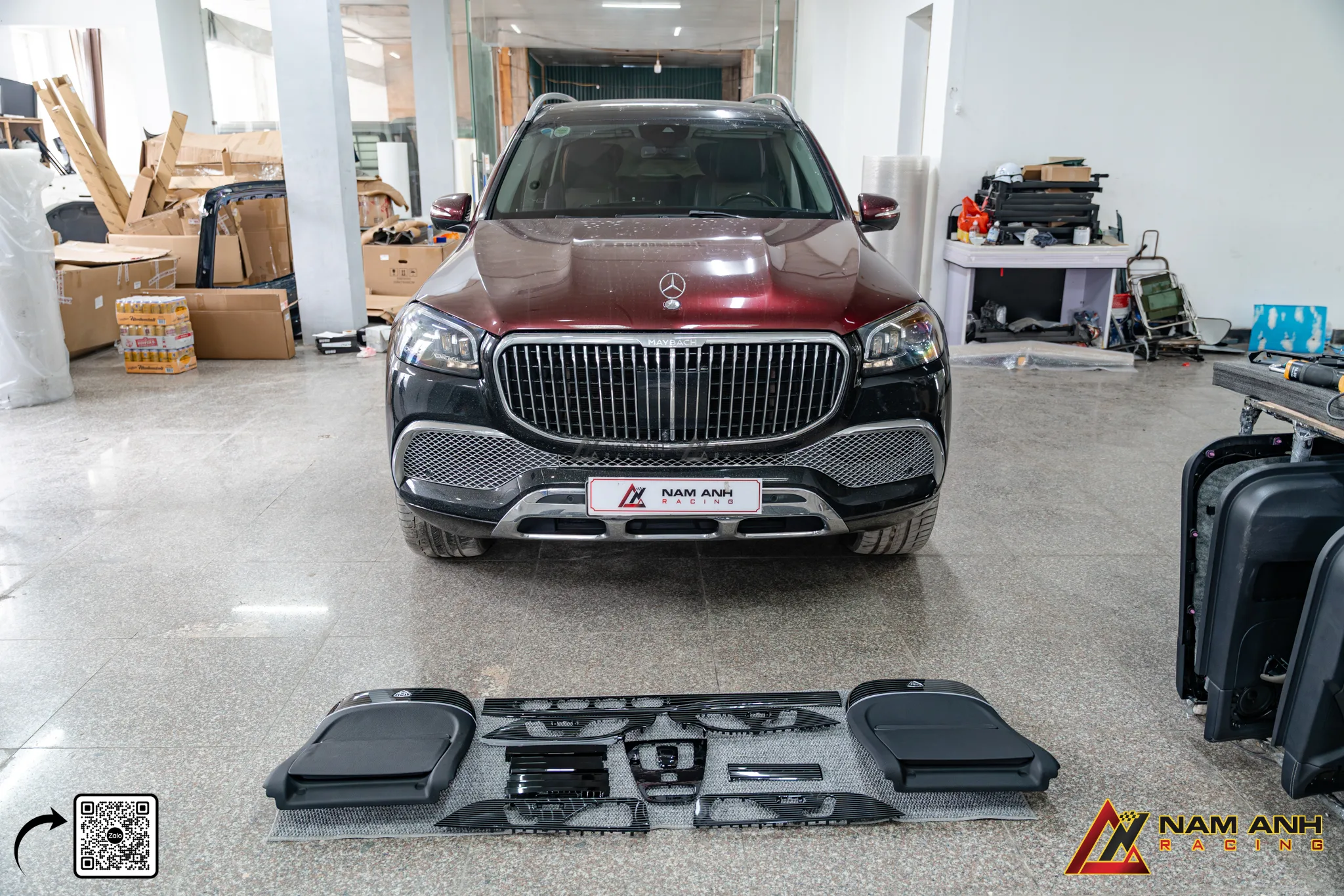 Mercedes GL450 Lắp Trims Piano Black Maybach Và Ghế VIP 6 Chỗ